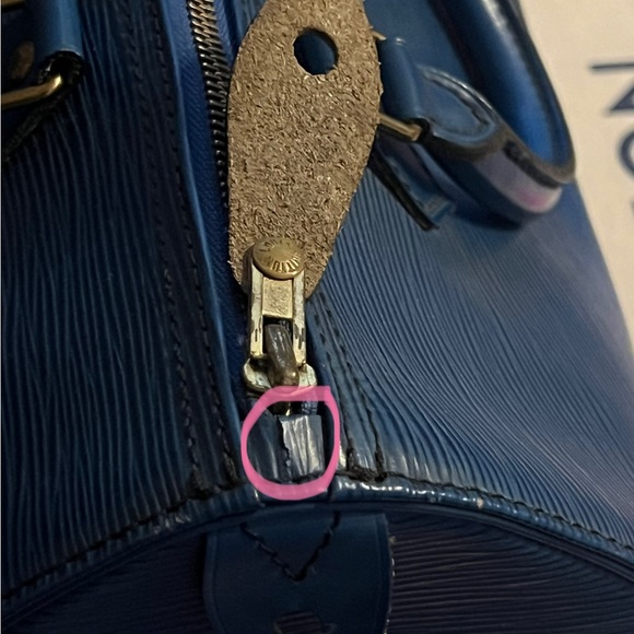 Louis Vuitton speedy 35 epi-blue - Picture 11 of 16